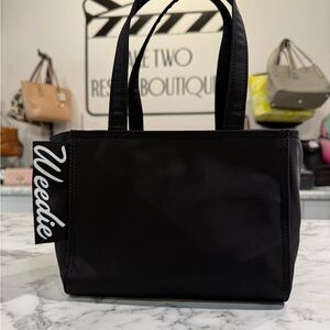 Edie Parker “Weedie” Top Handle Baby Bodega Bag In Black